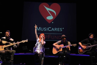 Paramore performed at the seventh annual MusiCares MAP Fund Benefit at Club Nokia.