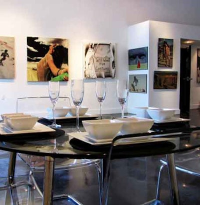Cafeina's restaurant-meets-art gallery can be booked for private events. A large loung-like patio is also available for buyout.