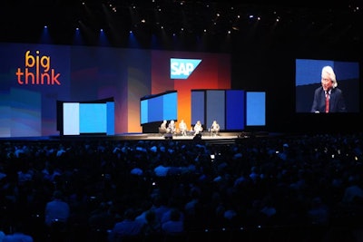 In the keynote theater, the presentations were done in a casual, interview format.