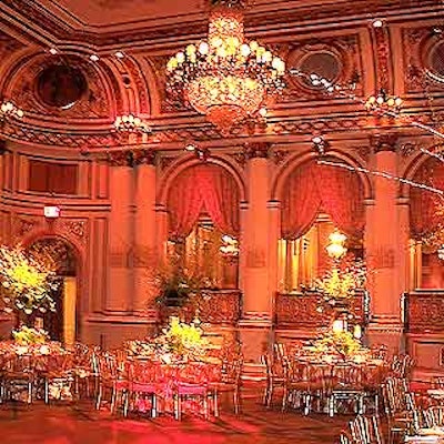 Frost Lighting brought a warm feeling to the Plaza's grand ballroom.