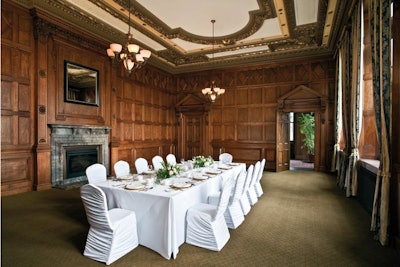 The Chairman's Boardroom remains nearly unchanged from its days as an actual boardroom on the building's 12th floor.