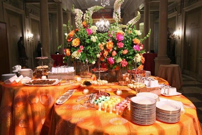 The dessert buffet at the after-party had 10 different bite-size treats like Grand Marnier tartlets, chocolate bonbons, and pastel egg cups with fruit and nut custard.