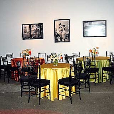 The event's tablecloths matched the saturated colors of the film's promotional posters.