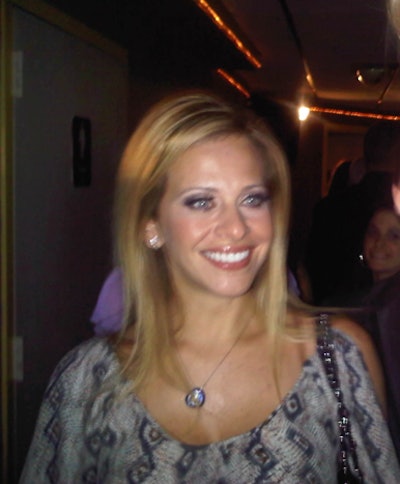 Real Housewives of New Jersey alumni Dina Manzo was on hand to support her former castmate. She has some sort of new show about parties on HGTV. Can't wait.