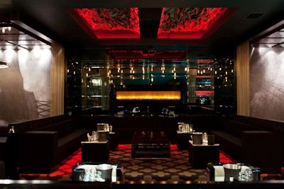 The lounge area by the fur-clad Niche bar can host private functions for 50.