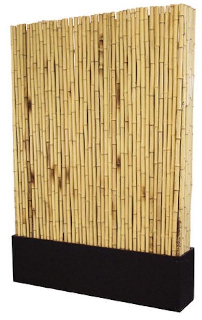 Bamboo partition, pricing varies, available across the U.S. from Classic Party Rentals and Designer8 Furniture Rental