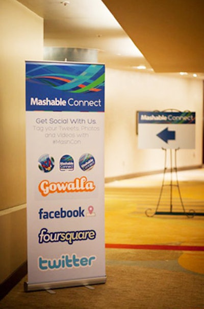 Mashable encouraged attendees to share information, photos, and videos from the conference across their social media accounts with the hashtag #MashCon.