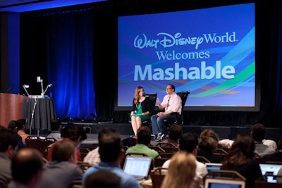 Organizers set up some of the sessions in an interview format between a Mashable reporter and the featured speaker.