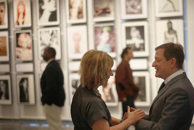 Annenberg Space for Photography talent and content director Patricia Lanza and celebrity photographer Matthew Rolston chatted amid the crowd.