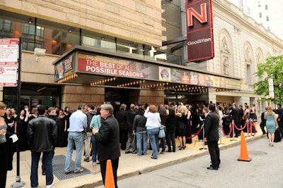 Before the performance, Glee fans gathered outside the theater to catch a glimpse of Matthew Morrison.