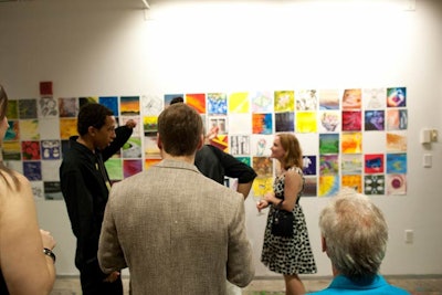 Guests viewed artwork for sale.