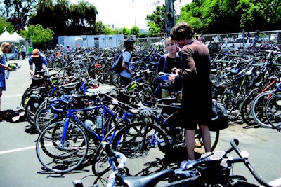 Maker Faire encouraged environmentally friendly practices, and offered a bike valet.