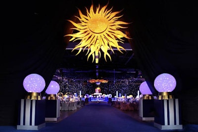 Sequoia Productions produced a starry look inspired by the zodiac for the Emmy Awards Governors Ball.