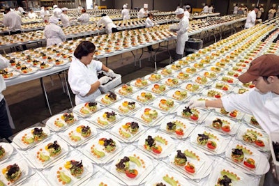 Patina Restaurant Group catered a seasonally inspired menu for the Primetime Emmys Governors Ball.