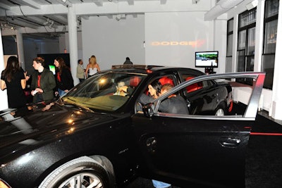 Accompanied by representatives from the automaker, including head of brand marketing Fred DePerez, guests could inspect a new Dodge vehicle inside Skylight West.