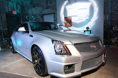 Frost projected a gobo of sponsor Cadillac's branding above the company's CTS-V car.