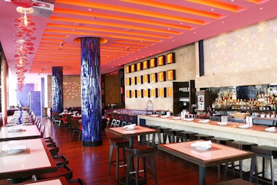 Rosa Mexicano South Beach features a sleek, modern design inspired by its Miami location and its Mexican roots.