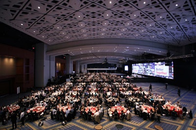 During the closing night banquet, some 1,500 students delegates from more than 400 campuses dined in the upper-level ballroom.