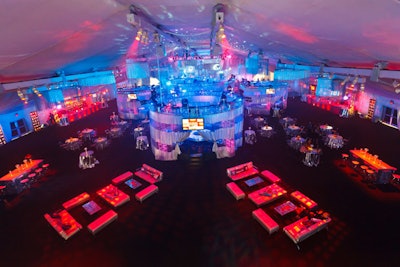 Myriad mirror balls hung overhead, and the smaller versions were a hit with guests, who tried to walk out with them.
