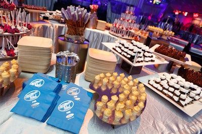 Dessert bars were among the comfort food offerings.