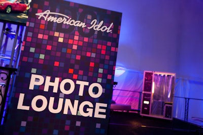 A logo photo lounge was among the activities for guests.