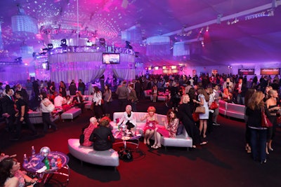 This year, the party made use of a larger space for 1,500 guests.