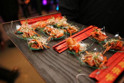 The Fontainebleau's Blade restaurant served a variety of sushi in one of the V.I.P. lounges.