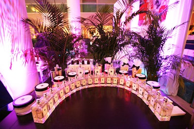 The silent auction included fragrance items from Jo Malone.