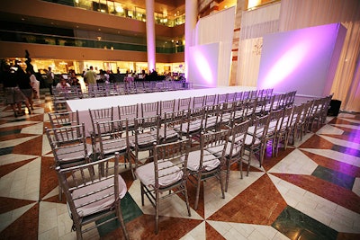 Guests who purchased tickets at the $125 level received preferred seating for the fashion show.