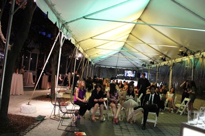 In 2010, the Fragrance Foundation opened up the Drill Hall balcony of the 69th Regiment Armory to allow the more junior executives of the beauty companies to watch the show. This year the event set up an open-air tent adjacent to the main tent for 150 guests to watch a simulcast of the ceremony.