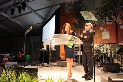 White Collar stars Tiffani Thiessen (pictured left) and Willie Garson (right) also took the stage as presenters.