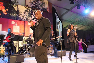 The extended after-party, which was incorporated into the 2010 FiFi Awards, included a live musical performance by Ray Chew Presents' Charisma and Kenny Seymour. The first song, perhaps an ode to Fergie, was the Black Eyed Peas hit 'Let's Get This Party Started.'