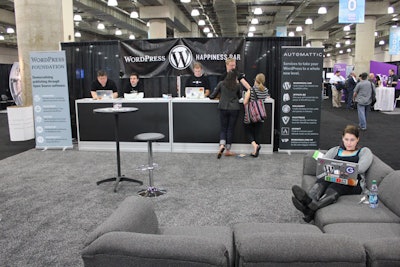 WordPress.com was one of the new companies to the expo and created a large exhibit booth to showcase its capabilities and offerings.