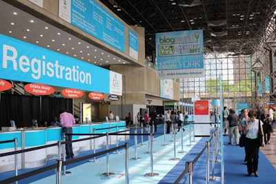 In the northernmost areas of the Javits Center's main building, the registration desks for BookExpo America and BlogWorld & New Media Expo sat side by side. The social-media-focused conference made its debut on the East Coast this year by colocating with the book industry conference.