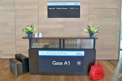 Stylist Christine Roberts of Judy Inc. sourced the airport furnishings.