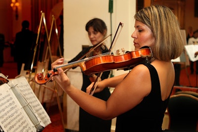 Gracenotes chamber music performed throughout the night.