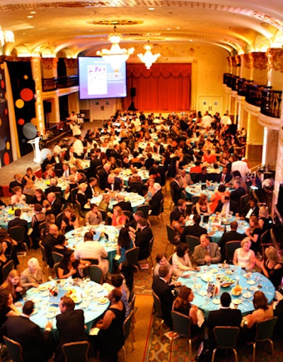 Nearly 300 people attended the dinner, which took place in the hotel's grand ballroom.