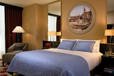 Hotel Palomar has 261 guest rooms, each with free high-speed Internet access.
