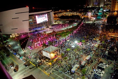 More than 10,000 fans showed up for the Miami Heat's first fan festival held outside AmericanAirlines Arena.