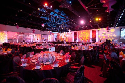 J. Thor Productions filled the ballroom with colorful swirls of lighting.