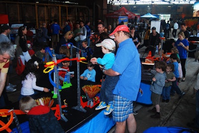 The event was kid-friendly and offered a giant table with Hot Wheels' newest cars, toys, tracks, and racer sets.