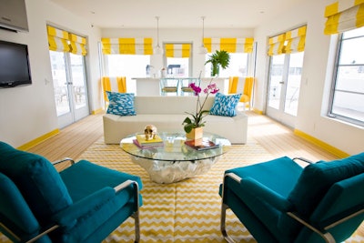 One of the three penthouses available for events at Lords South Beach