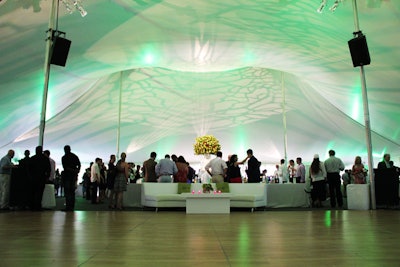 Central Park Conservancy's Taste of Summer's tent was massive with a center dance floor and lounges in each corner.