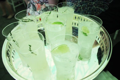 Union Square Hospitality Group served up iced hard-time lemonade with thyme sprigs. I nearly gulped mine at Central Park Conservancy's Taste of Summer benefit.