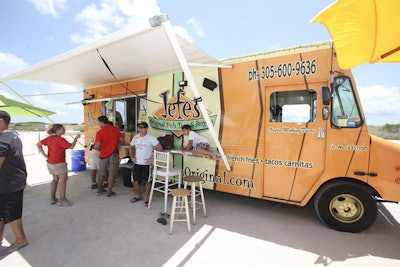 Organizers invited Jefe's Original Fish Taco and Burger truck to set up at the event, in part to attract the truck's many followers on Twitter.