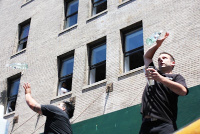 Thursday's event was primarily held to publicize the talent lineup for the New York and Las Vegas shows later this month, but the spirits company teased the announcement by showcasing the top 'likes' from the campaign. This included a demonstration by showy bartenders.