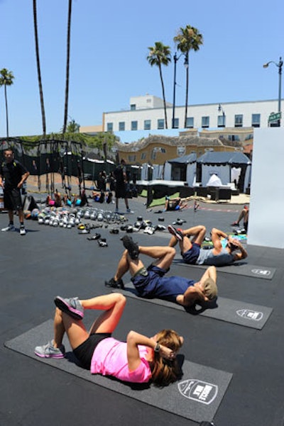 Guests were encouraged to interact with the participating brands by taking workout classes.