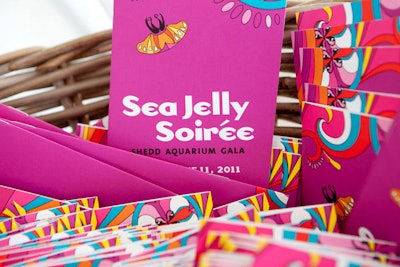 Printed collateral incorporated the bright colors from the event's palette.