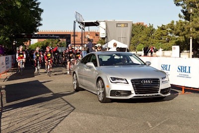 Sponsor Audi showcased its new A7 vehicle.