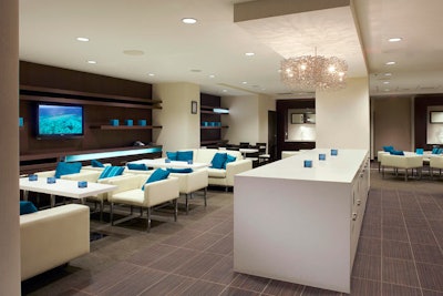 With $5.5 million in renovations, the Bond Place Hotel lounge was modernized for a contemporary style.